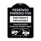 Signmission Reserved Parking for Todays Performer Unauthorized Vehicles Towed Away Aluminum, A-DES-BW-1824-23072 A-DES-BW-1824-23072 - alternate 1